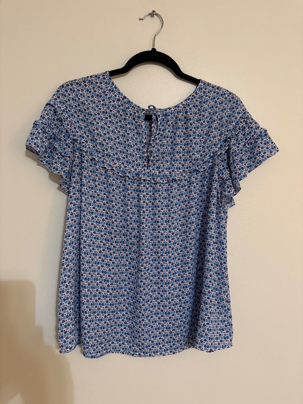 Blue and red blouse-perfect for work